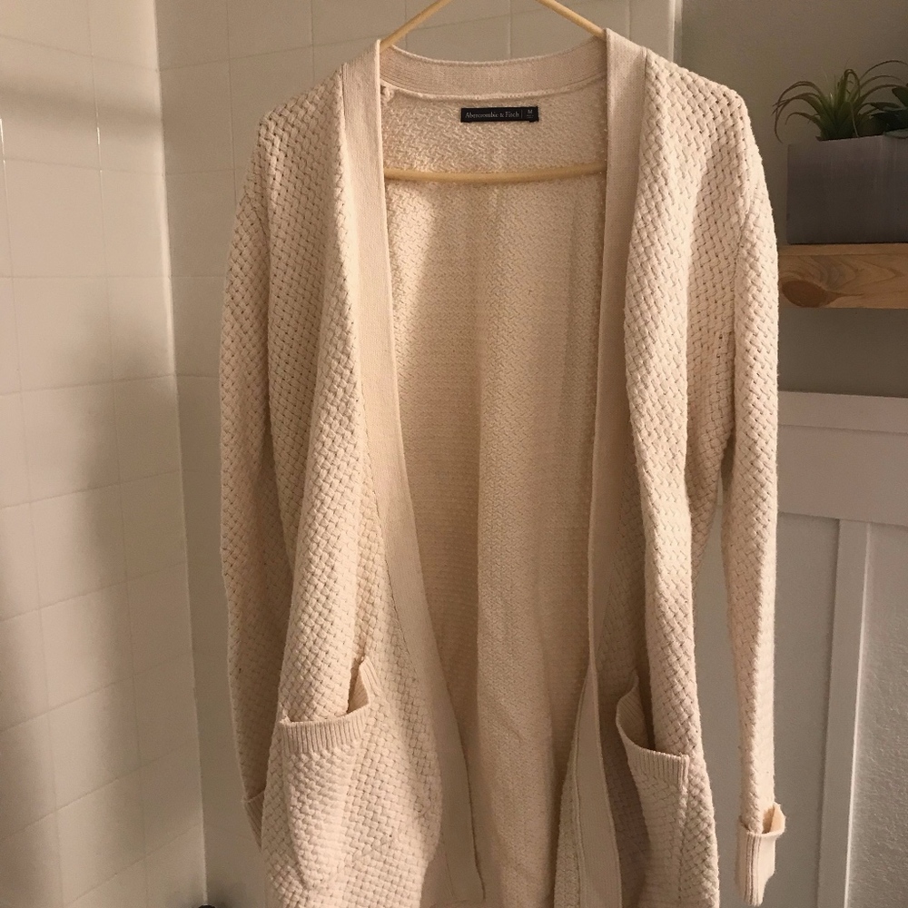Cream Cardigan Sweater